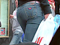 Mmm, that girl's butt in tight ass jeans truly made my mouth water! Check out my newest video to enjoy it too.